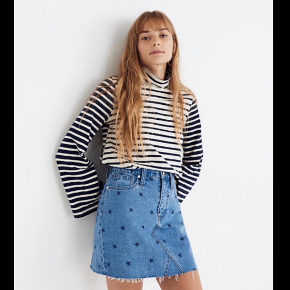 Madewell Star Denim Mini Skirt